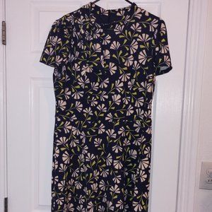 London Times Side Tie A-Line Midi Dress